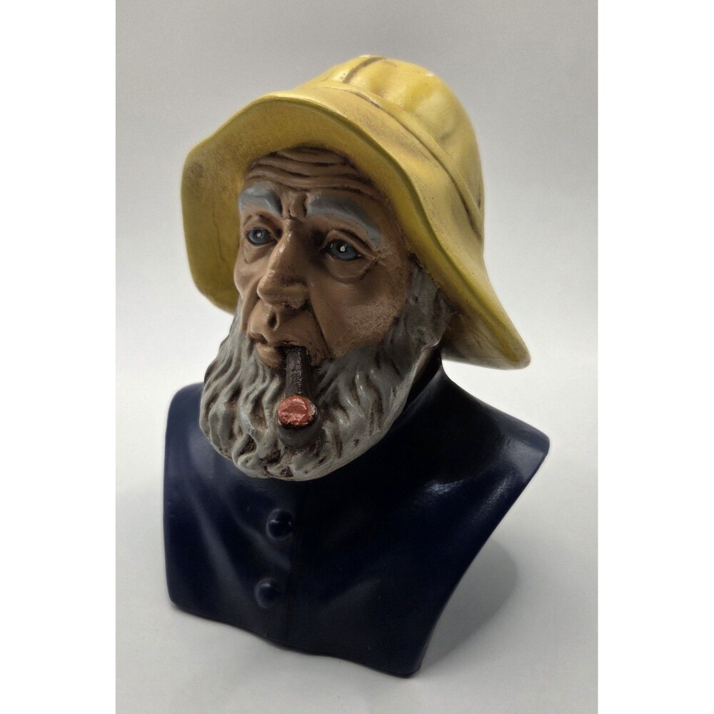 VTG Atlantic Mold Salty Fisherman Bust 5.5" Ceramic Sea Captain Near Flawless